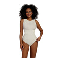 Shaping Tight Belly Trimming Vest Solid Color Round Neck Jumpsuit