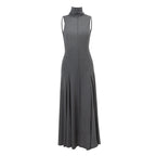 New Slim-fit Half Turtleneck Backless Dress Women