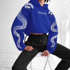 Printed Hooded Pullover Loose Retro Sweater