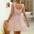 Women’s French Floral Stitching Dress – Summer Vintage Chic