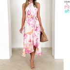 Spring And Summer Fashion Elegant Tied Dress