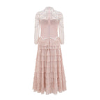 Elegant And Heavy Craft Long Sleeve Beaded Dress
