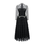 Elegant And Heavy Craft Long Sleeve Beaded Dress
