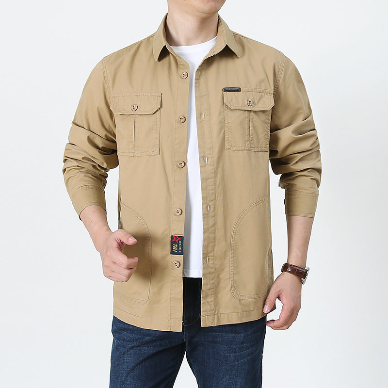 Men’s Lightweight Long Sleeve Shirt – Casual, Breathable, Plus Size (All Seasons)