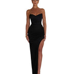 Sexy V-neck Sleeveless Tube Top Dress