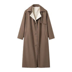 Long Style Temperament Woolen Coat Women
