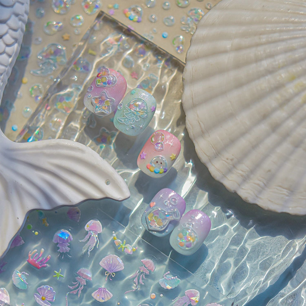 Hello Claws | Bubble Jelly Fish Nail Deco Sticker