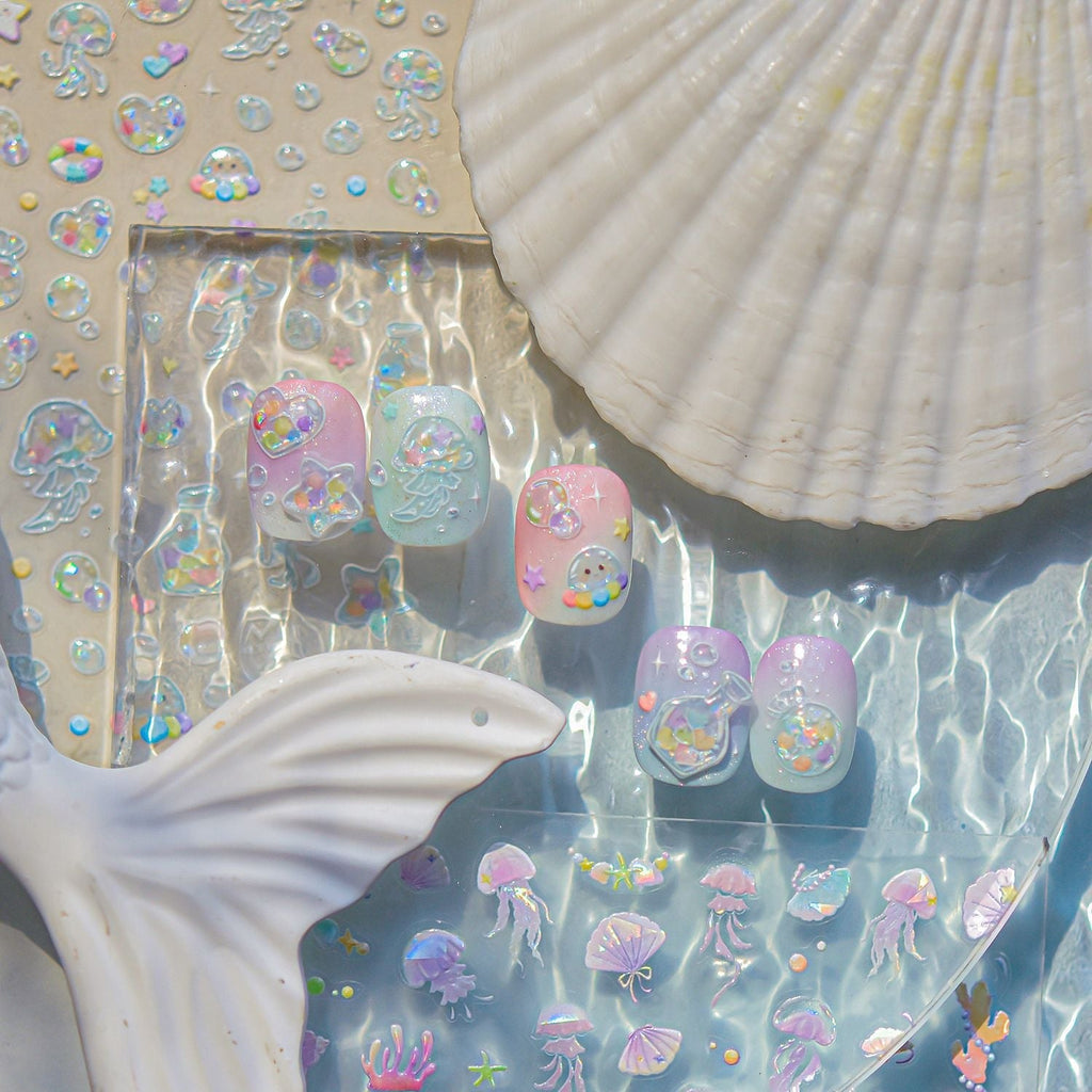 Hello Claws | Bubble Jelly Fish Nail Deco Sticker
