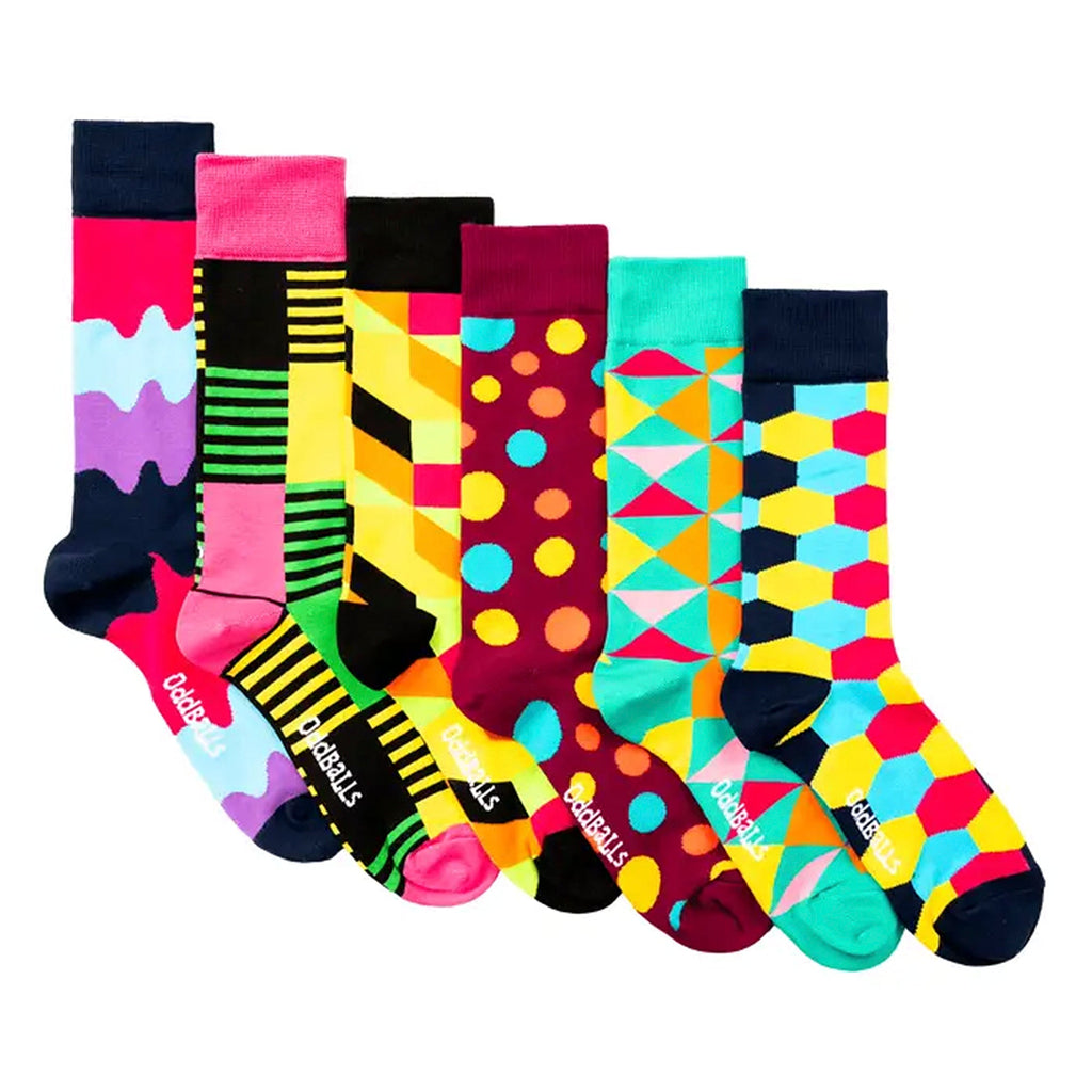 6 Pairs Mens Socks Bundle - Comfortable Breathable Cotton Sports Socks