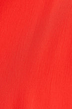 Octavia Crepe Petal Collar Blouse- Red
