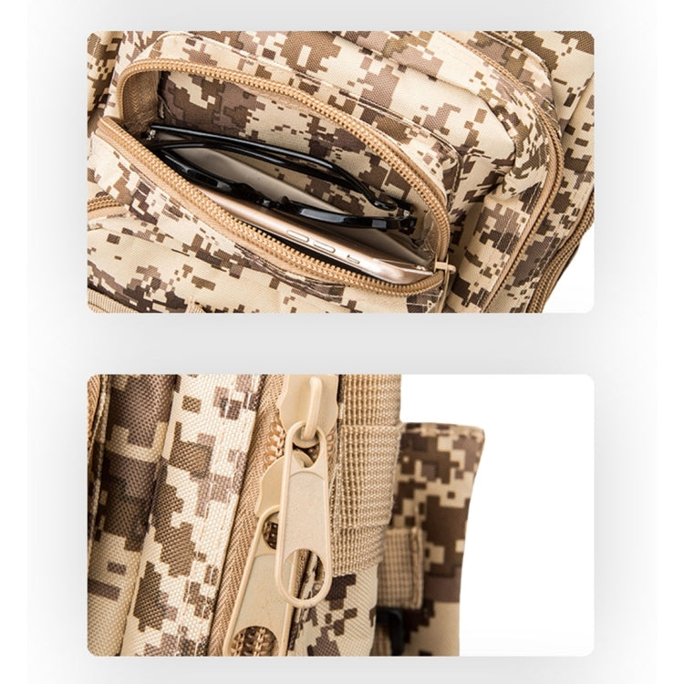 INDEPMAN DL-B002A Fashion Camouflage Style Men Oxford Cloth Backpack Shoulders Bag 25L Outdoors Hiking Camping Travelling Bag 3P  Package with Expanded MOLLE & IND Shoulder Pad & Adjustable Shoulder Strap, Size: 43 x 26 x 23 cm