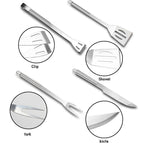 20 in 1 Outdoor Tableware Set Camping Barbecue Tableware Picnic Tool Set