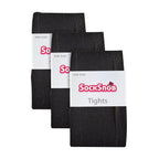 3 Pairs Glitter Ladies Tights: Sparkle Footed Shiny Stocking in Gold/Silver