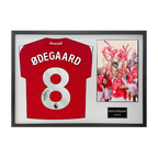 Martin Ødegaard Signed Arsenal Champions Shirt Classic Frame (ACG Cert)