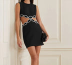 Glamour Rhinestone Bodycon Dress