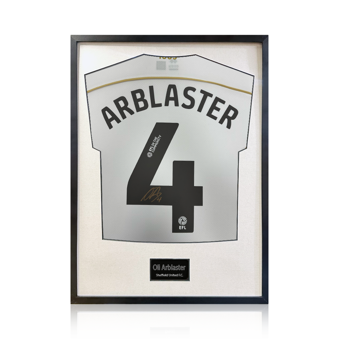 Ollie Arblaster Signed Sheffield United 25/26 Away Shirt Classic Frame