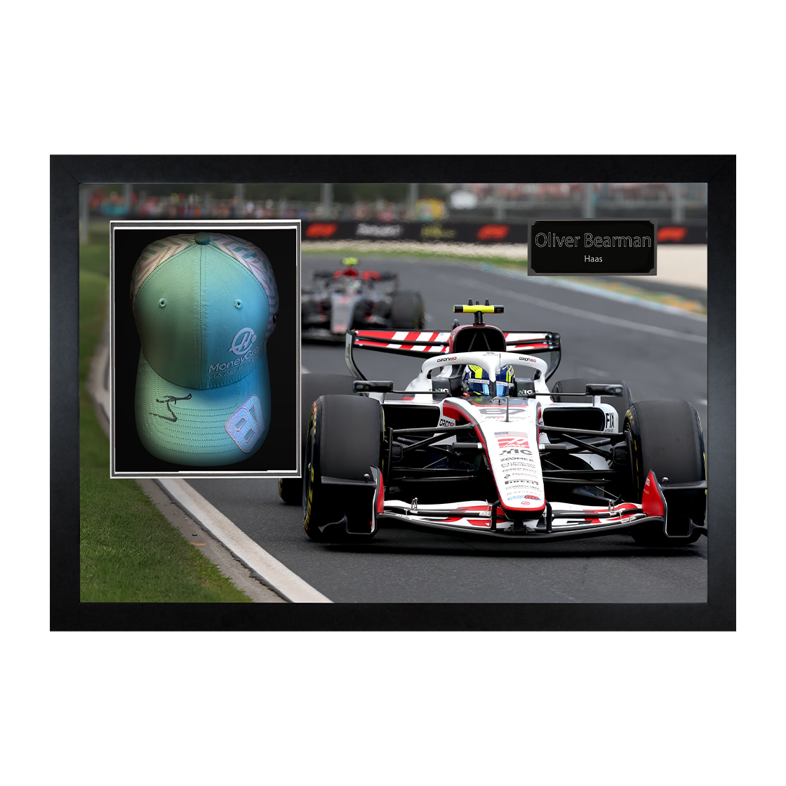 Oliver Bearman Signed Haas F1 Cap Iconic Frame (ACG Cert)