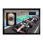 Oliver Bearman & Esteban Ocon Signed Haas F1 Cap Iconic Frame (ACG Cert)