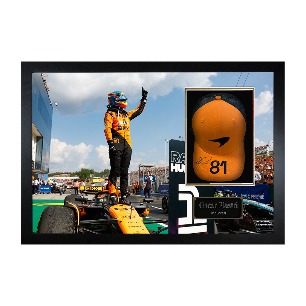 Oscar Piastri Signed McLaren F1 Cap Iconic Frame (ACG Cert)