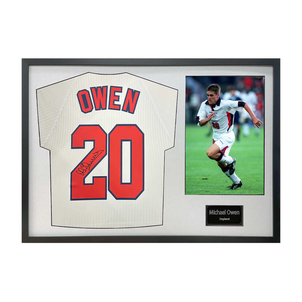 Michael Owen Signed England 98' Shirt Classic Frame