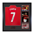Michael Owen Signed Manchester United Shirt Elite Frame
