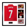Michael Owen Signed Manchester United Shirt Elite Frame