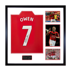 Michael Owen Signed Manchester United Shirt Elite Frame
