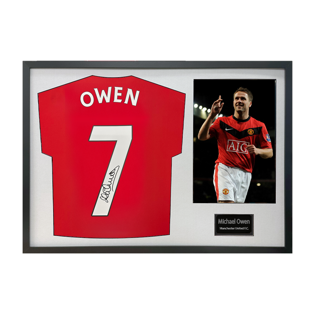 Michael Owen Signed Manchester United Shirt Classic Frame