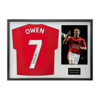 Michael Owen Signed Manchester United Shirt Classic Frame