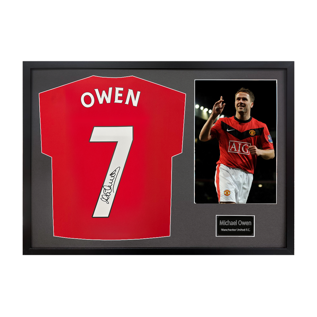 Michael Owen Signed Manchester United Shirt Classic Frame