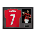 Michael Owen Signed Manchester United Shirt Classic Frame