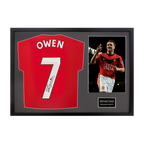Michael Owen Signed Manchester United Shirt Classic Frame