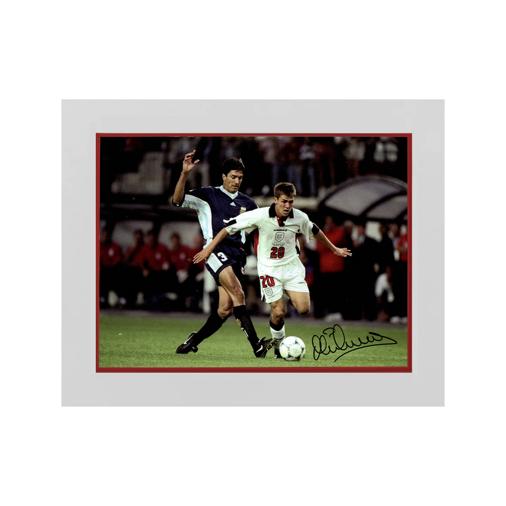 Michael Owen Signed England 16x12 Image Deluxe Mount