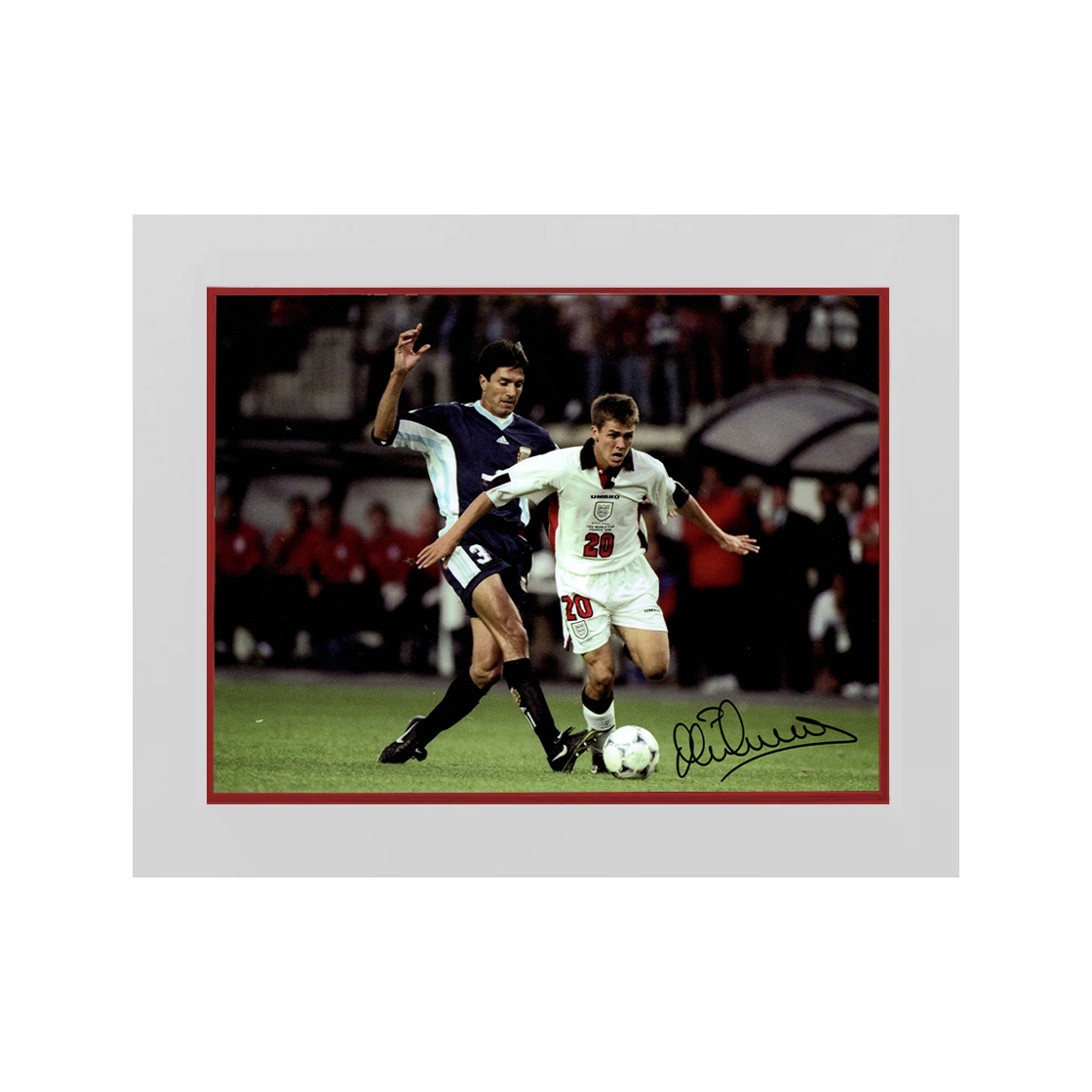 Michael Owen Signed England 16x12 Image Deluxe Mount