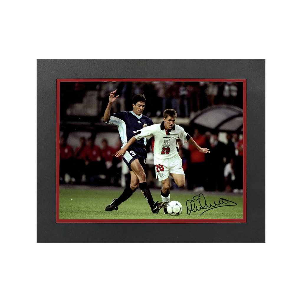 Michael Owen Signed England 16x12 Image Deluxe Mount