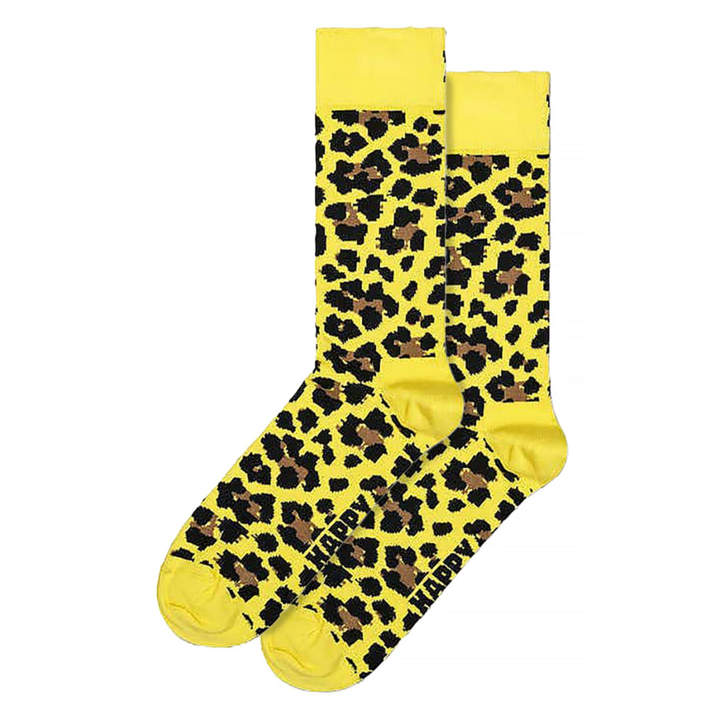 Bright Leopard Design Novelty Patterned Socks for Men and Women