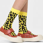 Bright Leopard Design Novelty Patterned Socks for Men and Women