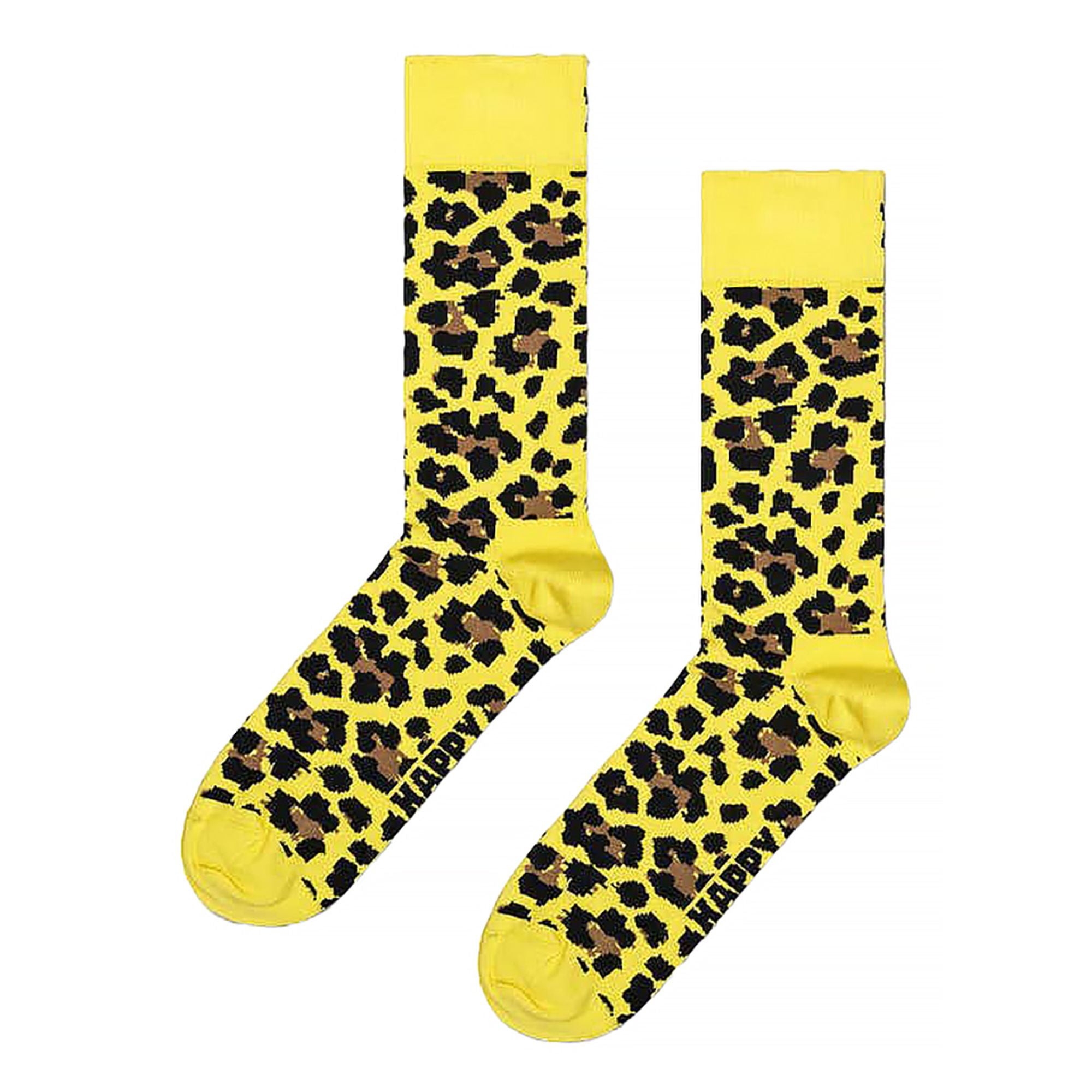 Bright Leopard Design Novelty Patterned Socks for Men and Women