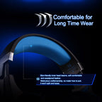 KOTION EACH G2000 Over-ear Game Gaming Headphone Headset Earphone Headband with Mic Stereo Bass LED Light for PC Gamer,Cable Length: About 2.2m(White + Red), G2000