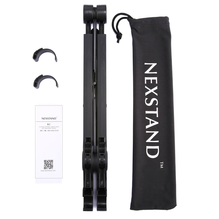 NEXSTAND Portable Adjustable Foldable Desk Holder Stand for Laptop / Notebook, Suitable for: More than 11.6 inch(Black)