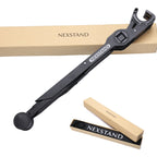 NEXSTAND Portable Adjustable Foldable Desk Holder Stand for Laptop / Notebook, Suitable for: More than 11.6 inch(Black)