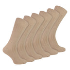 Mens Plain Coloured Cotton Rich Ribbed Dress Socks