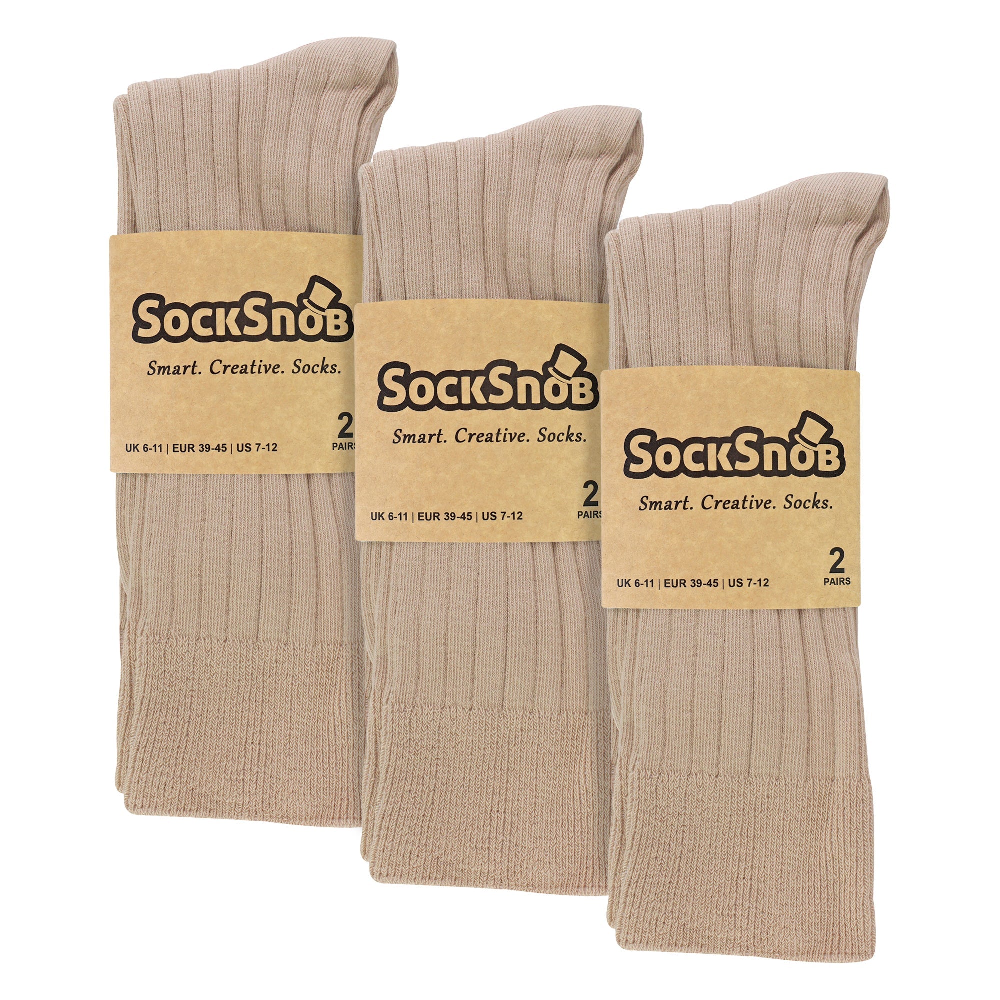 Mens Plain Coloured Cotton Rich Ribbed Dress Socks