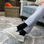 Mens Plain Coloured Cotton Rich Ribbed Dress Socks