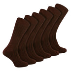 Mens Plain Coloured Cotton Rich Ribbed Dress Socks