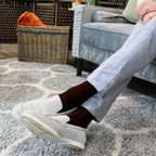 Mens Plain Coloured Cotton Rich Ribbed Dress Socks