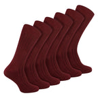 Mens Plain Coloured Cotton Rich Ribbed Dress Socks