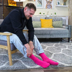 Mens Plain Coloured Cotton Rich Ribbed Dress Socks