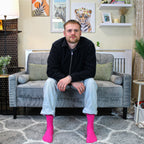 Mens Plain Coloured Cotton Rich Ribbed Dress Socks