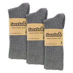 Mens Plain Coloured Cotton Rich Ribbed Dress Socks